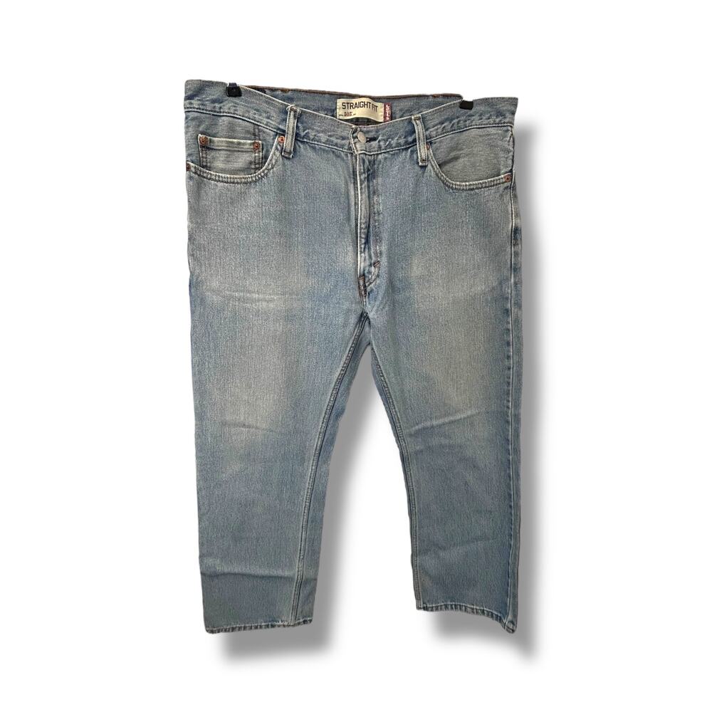 Levi’s Mens Light Wash Straight Fit 505 Jeans, Blue, size W38xL29